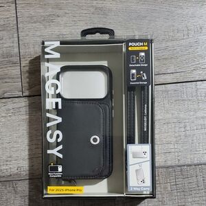 MAGEASY Magsafe Case + Coin Purse for Phone 17 Pro 6.3", Crossbody Strap